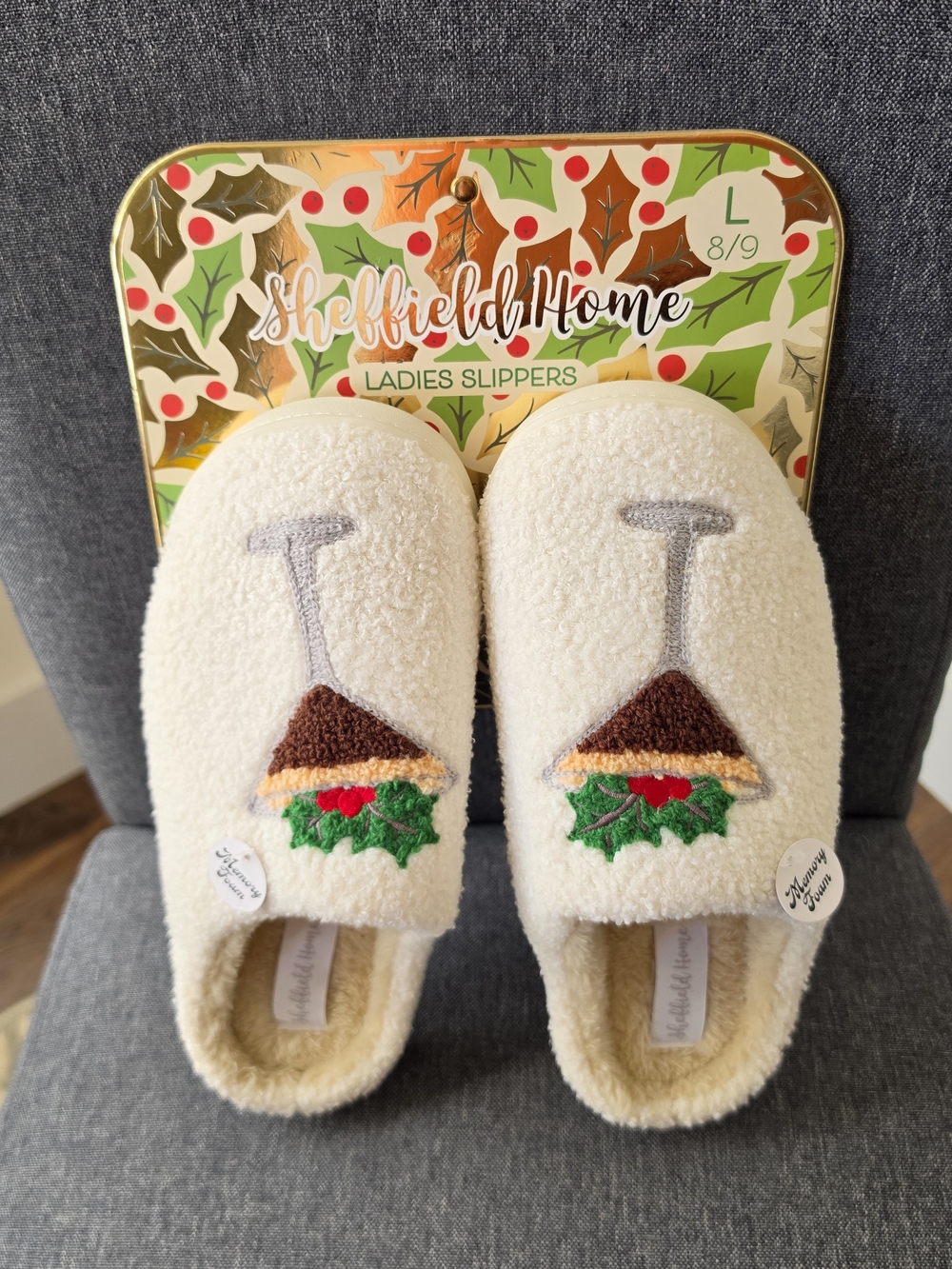 Holiday Martini Slippers